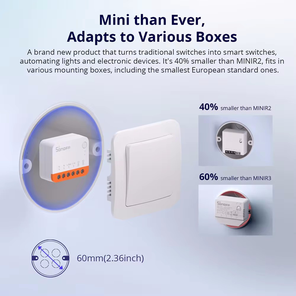 Interruptor inteligente Wi-Fi  - Sonoff Mini R4 avaliação e preço